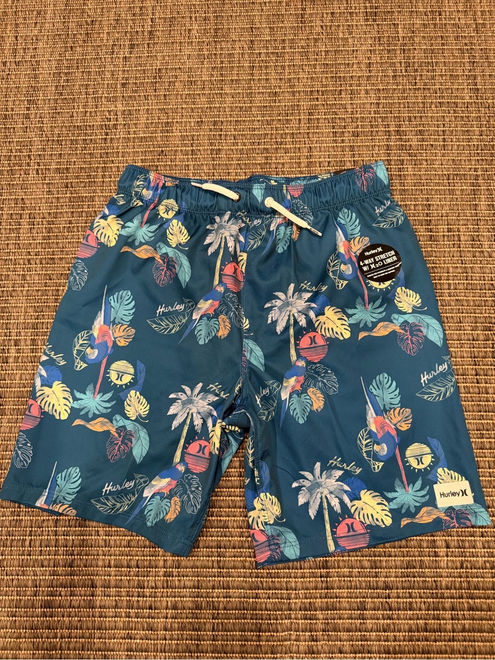 Hurley Deepwaters Tropical Print Boys Swim Trunks